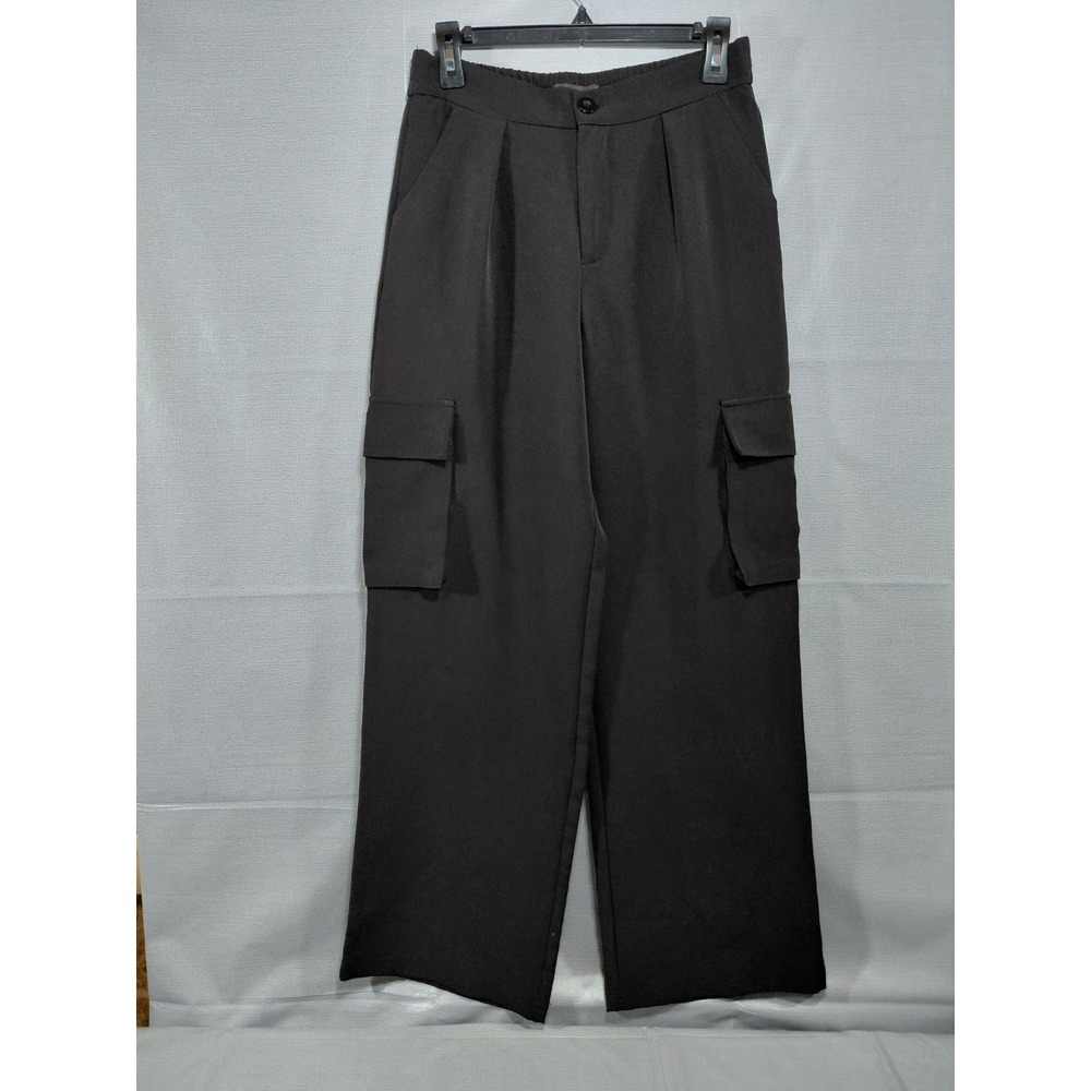 Like‎ An Angel Wide Leg Cargo Pants Women's MD Black Pockets